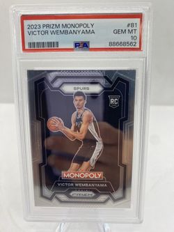 Victor Wembanyama rookie 2023 Panini Prizm Monopoly #81 RC Gem Mint PSA 10 spurs