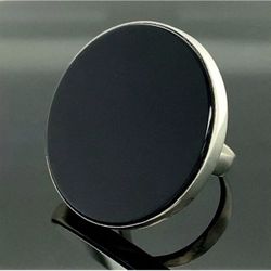 7 7.5 8 Handmade Ring Black Onyx Gem Solid 925 Sterling Silver Gemstone Fine Art UNISEX Men Women Original Natural Statement