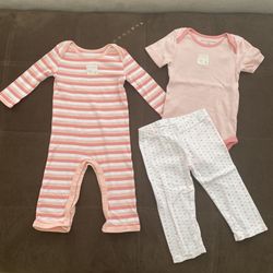 Burt’s Bees Baby Girl Onesies, 6-9M