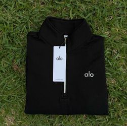 Alo Yoga Black Quarter-Zip Pullover