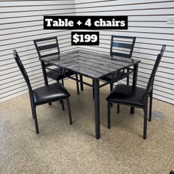 Table + Chairs Brand New Set $199