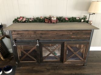 Custom dog crate furniture