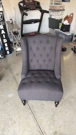 Gray accent chair