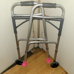 Deluxe Two Button Folding Walker
