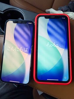 Two (2) iPhone 12 - Blue - great Condition