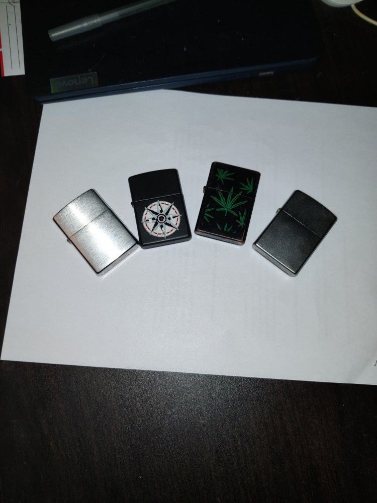 4 Zippo Style Lighters