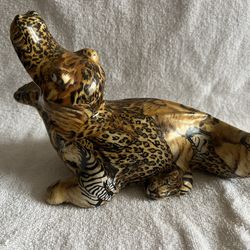 LaVie Ceramic Crocodile Patchwork Covered with Safari Print Beautiful Designs Home Decor