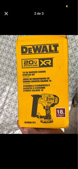 20v max XR 18 Ga narrow crown crown stapler kit