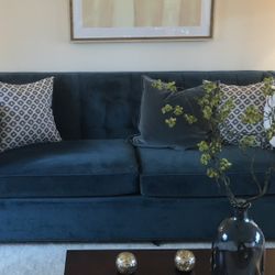 Tuxedo Sofa, Velvet, 3 seater, Jewel-Toned
