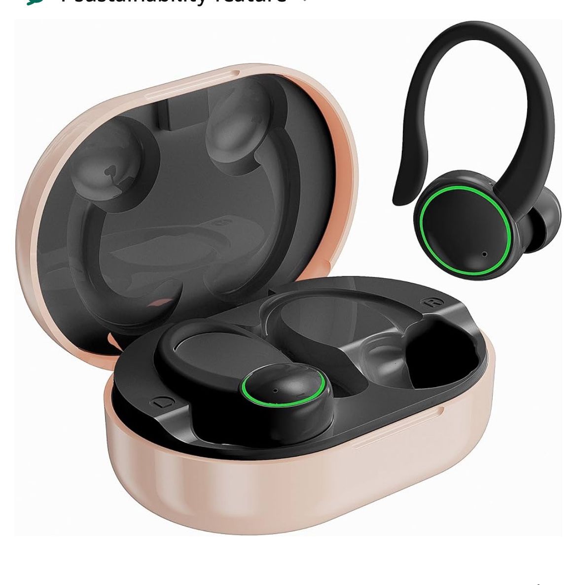 Brand: Kuizil Wireless Earbuds, Bluetooth 5.4 Headphones with Noise Cancelling Mic, Bass Stereo Bluetooth Earphones 50Hrs with LED Display, IP7 Waterp