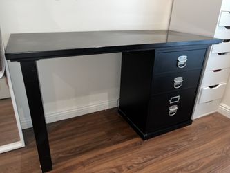 Pottery Barn Bedford Desk Filing Cabinet Black Wood