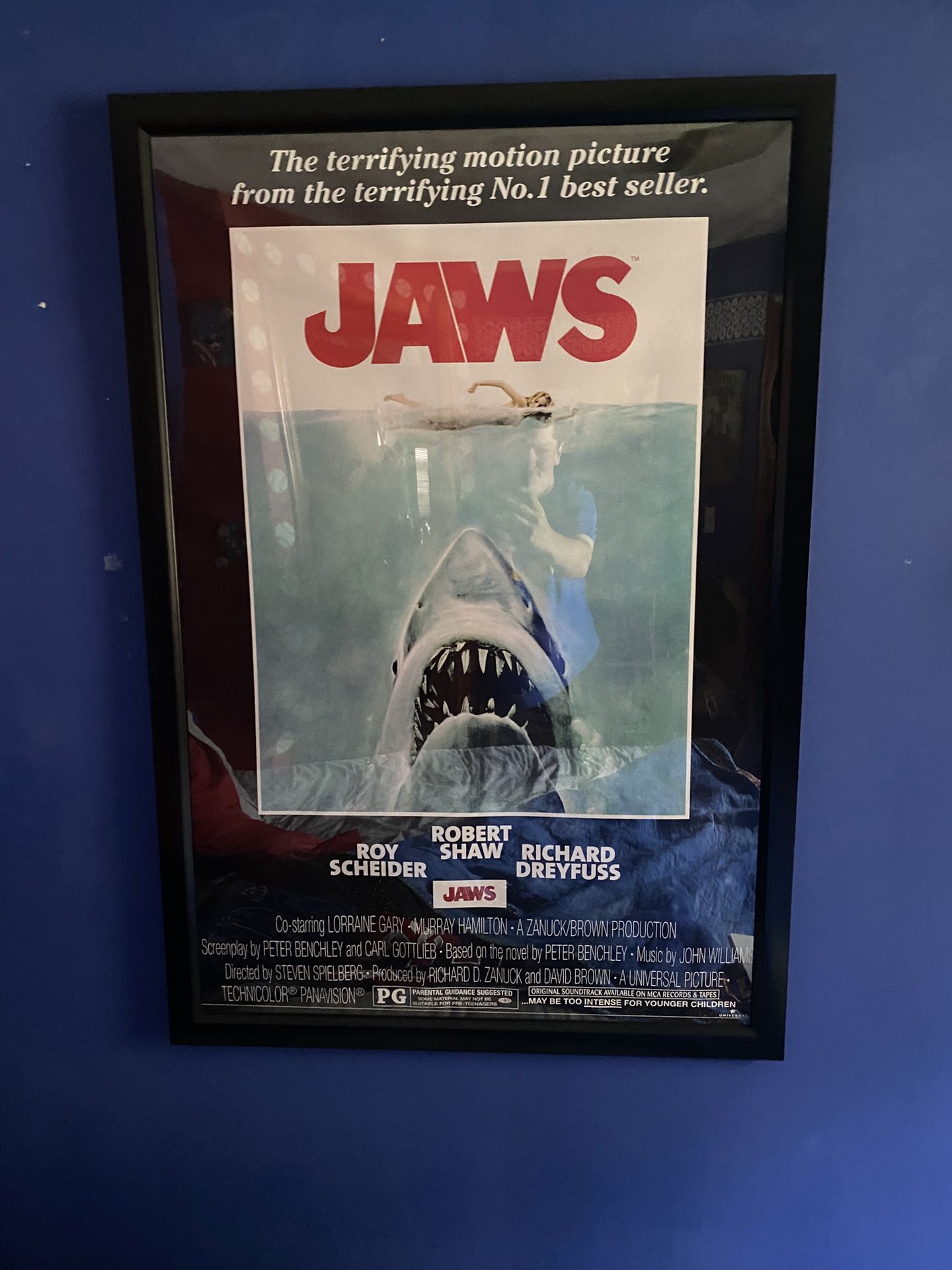 Framed Jaws Poster