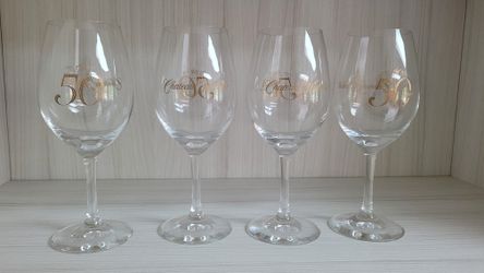 Chateau Ste Michelle 50th Anniversary Wine Glasses