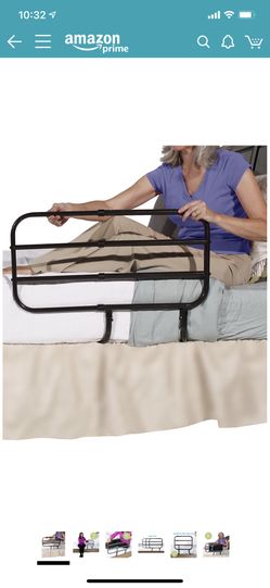 Able Life Bedside Extend-A-Rail, Adjustable Senior Bed Safety Rail and Bedside Standing Assist Grab Bar