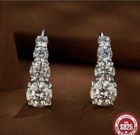 Three Layer Diamond Earrings
