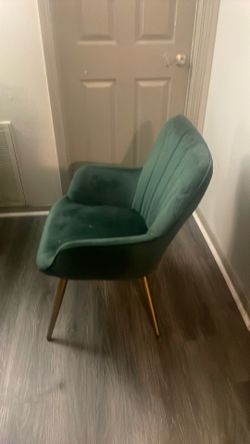Green accent chair
