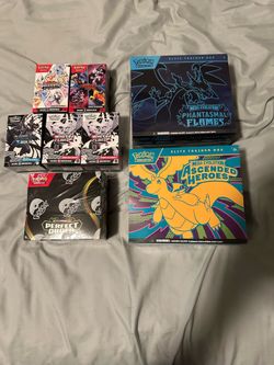 Sealed Pokemon Card Box Lot- Ascending Heroes, Prismatic, Phantasmal Flames