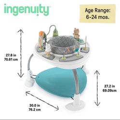 Ingenuity Spring & Sprout 2-in1 Baby Activity Center