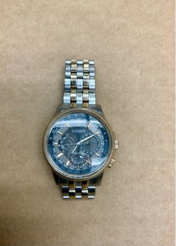 Citizen Eco-Drive 8729-R005804 Calendrier Wristwatch Timepiece Watch Quartz Stainless Steel Black Dial Date Time Chronograph Solar Powered