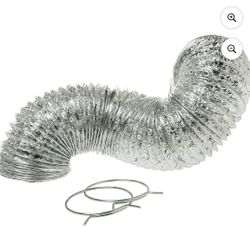 GE Appliances Flexible Foil Clothes Dryer Duct with Clamps, 1 Count