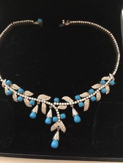 Beautiful Turquoise and Cubic Zircon Necklace