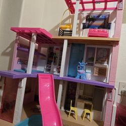 Barbie DreamHouse Dollhouse with  Accessories and Wheelchair Accessible Elevator, 10 Play Areas, 3 Custom Light Settings & Music