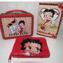 Betty Boop Mini Trinket/Lunch Box, Wallet, Address Book