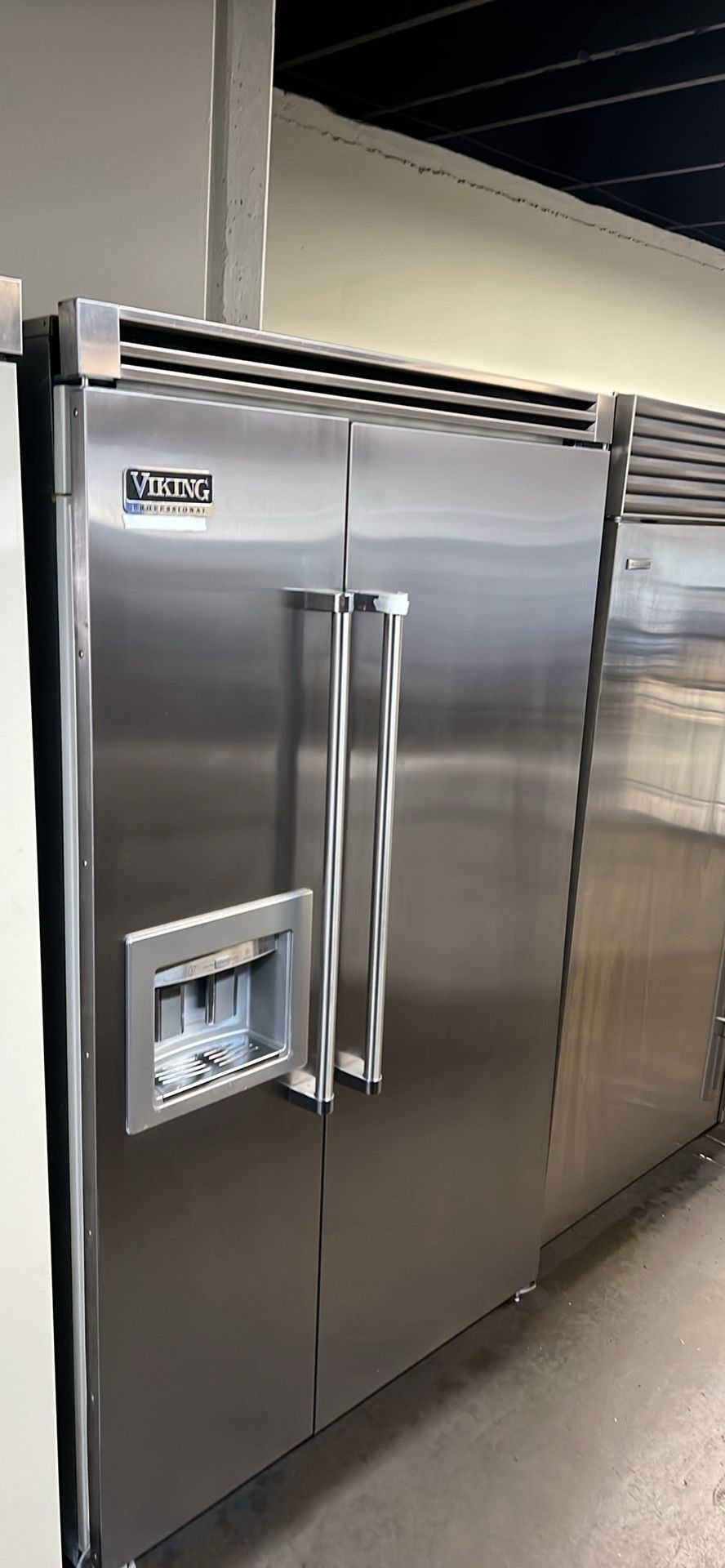 Viking 48”Wide Built In Stainless Steel Side By Side Refrigerator 