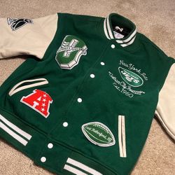 OVO X NFL new york jets varsity jacket 