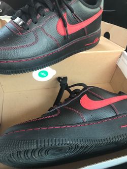 Nike Air Force 1 Low Black Red Sneakers