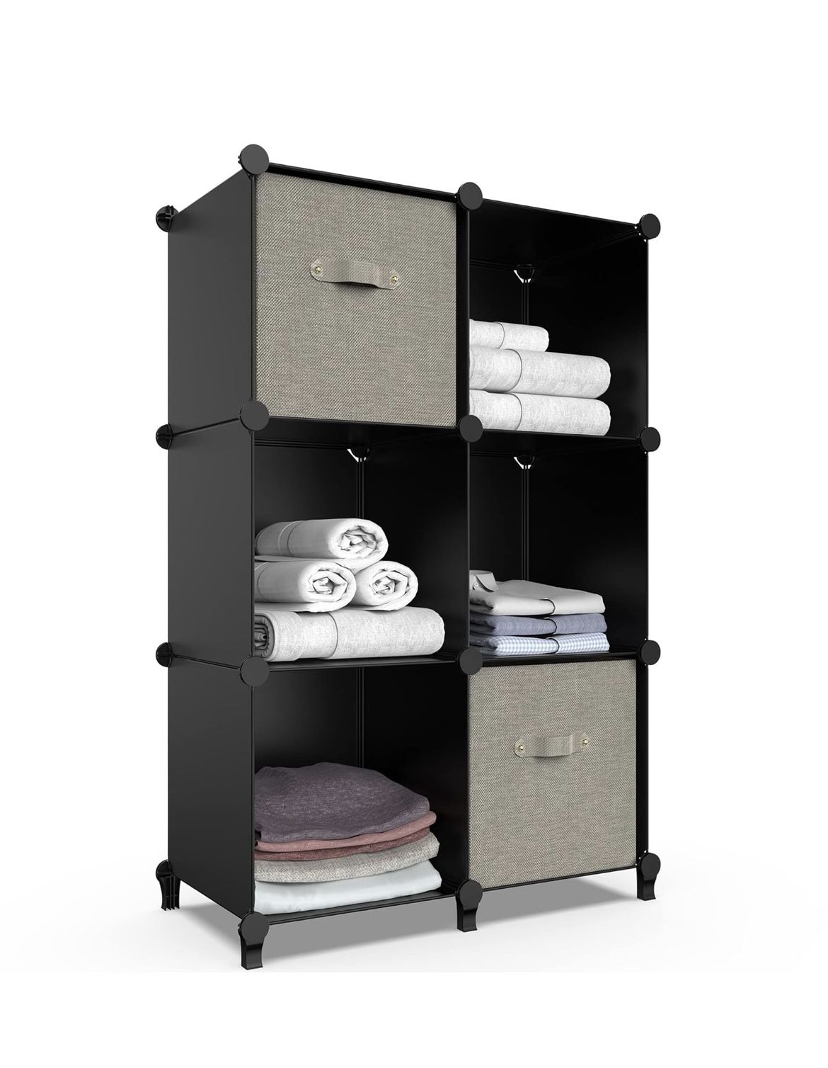 HOMIDEC 6-Cube Storage Organizer, Closet Organizer Storage Cabinet Shelf Bookcase Bookshelf, Storage Cubes Organizer Cabinet for🆕👍Reg. Retail $34.99