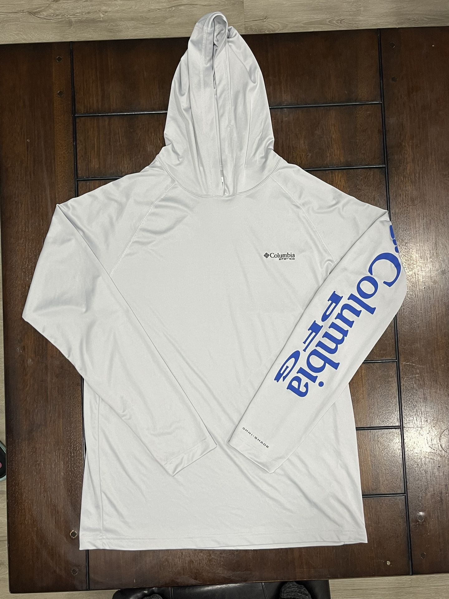 Columbia PFG Terminal Tackle Long Sleeve Hooded Shirt Omni-Shade Men's Size M