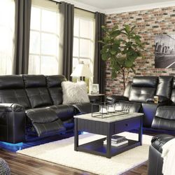 [SPECIAL] Kempten Black LED Reclining Living Room Set
by Ashley