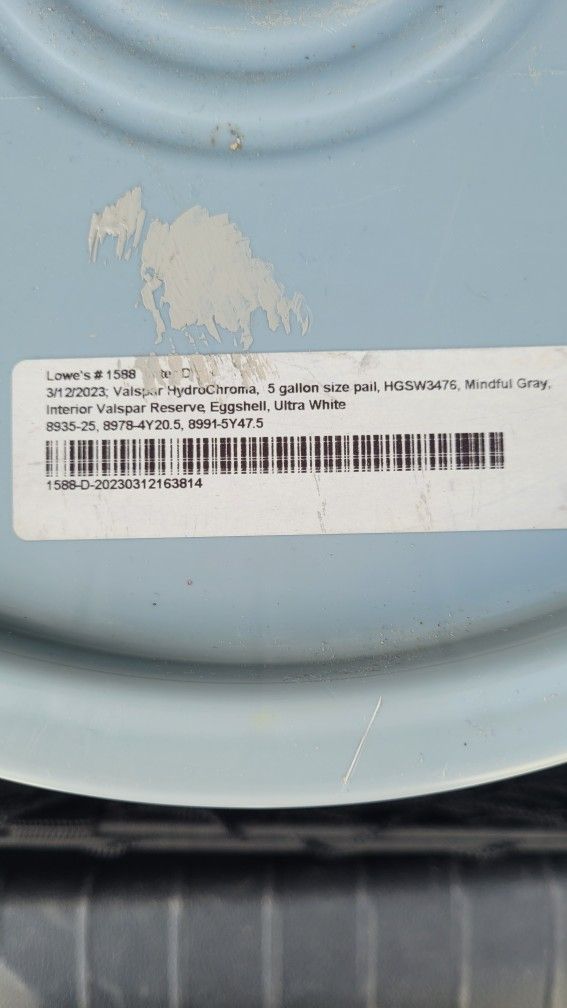 3 Gallons Of Lowe's Valspar Reserve Mindful Gray Paint