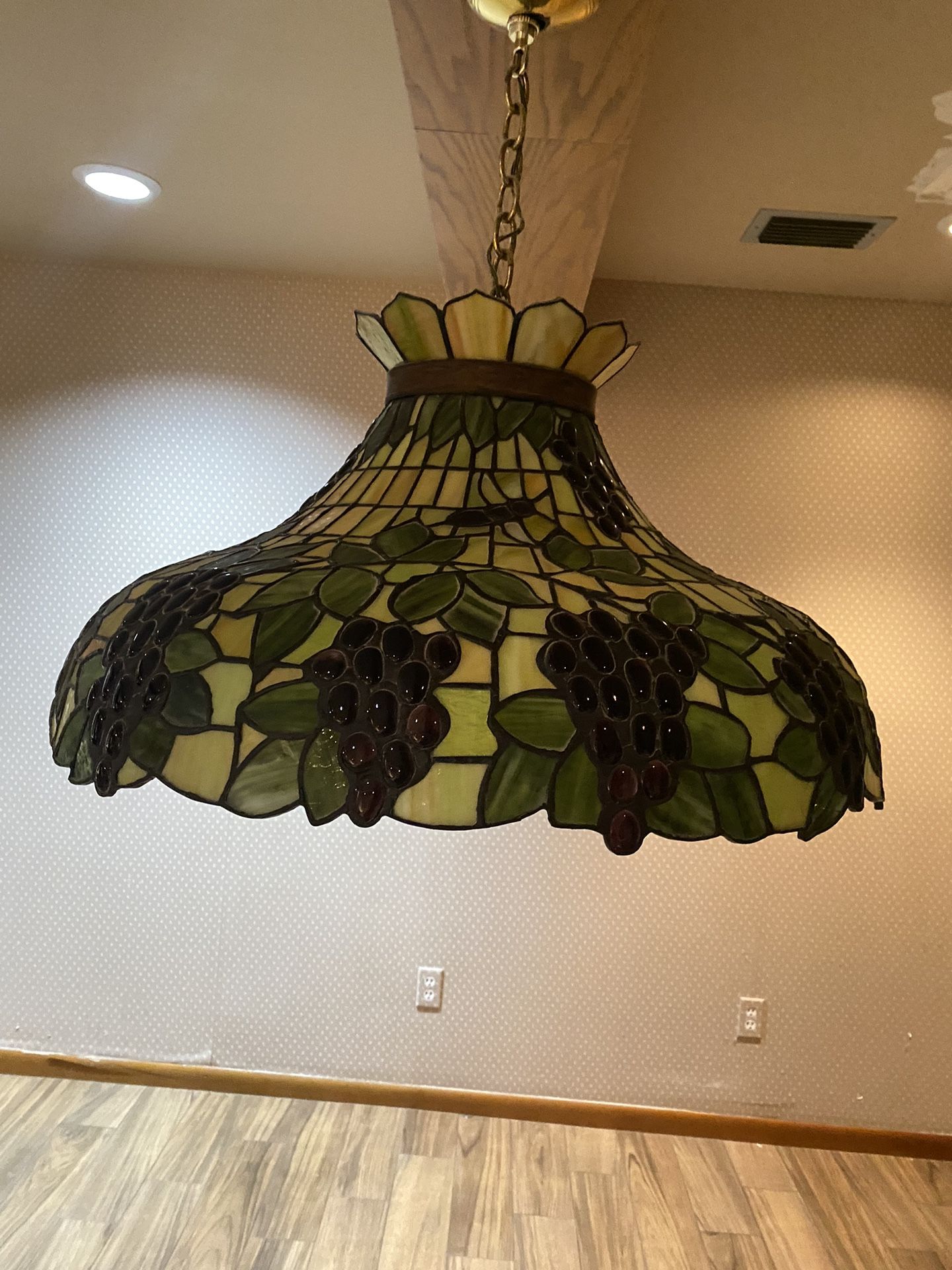 Antique Stained Glass Chandelier