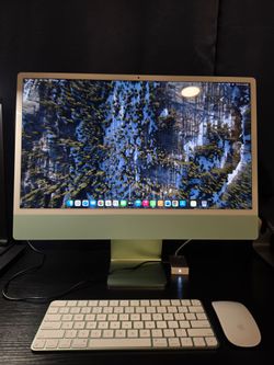 Apple iMac 24" (Green, M1) - Upgraded 512GB SSD / 4 Ports / Touch ID Keyboard