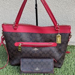 Coach Large Tyler Tote with Wallet/Set Coach de bolsa y cartera