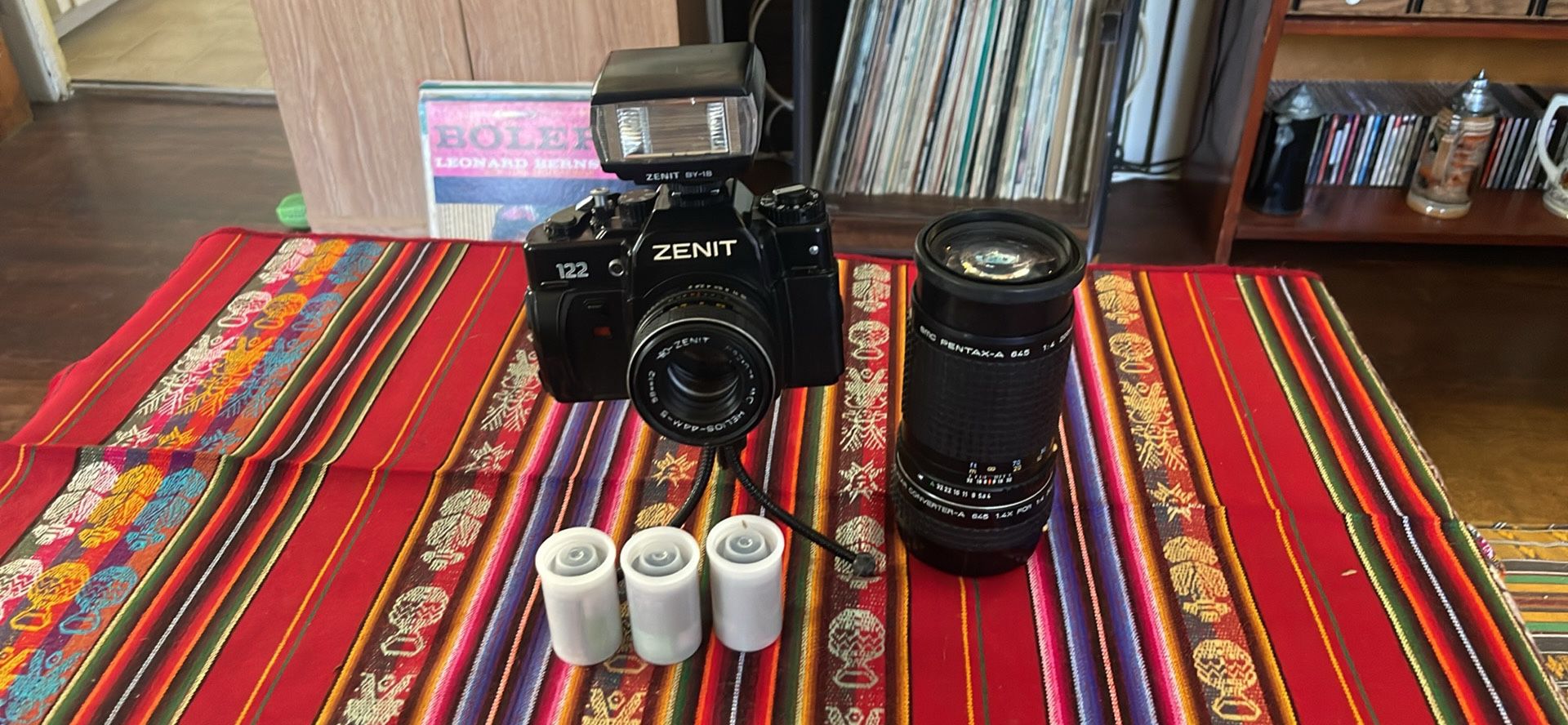 Zenit 112 SOVIET CAMERA with Pentax-A Telephoto Lens