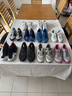 USED SHOE LOT NIKE PUMA REEBOK ASICS JORDAN