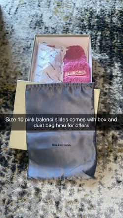 Balenciaga fur slides