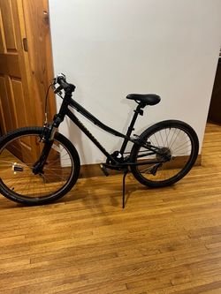 Black specialized Mountain Bike with Kickstand