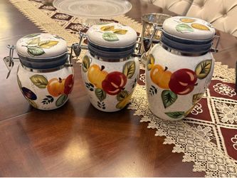 3 piece kitchen canister set, never been used