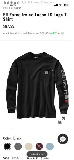 Carhartt long sleeve with tag