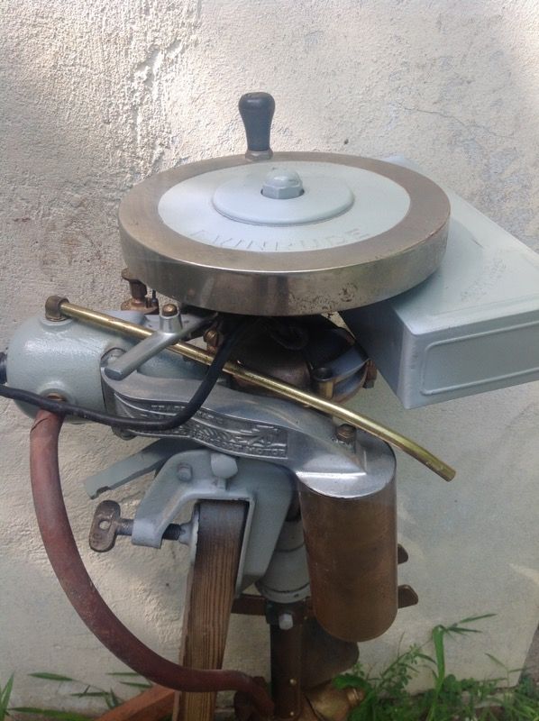 Antique 19141915 evinrude outboard fishing motor. 80 restored, needs