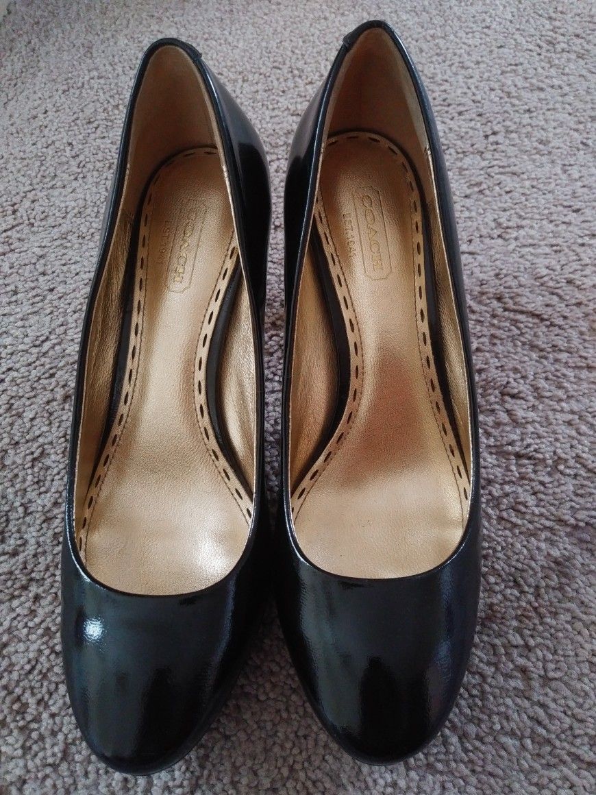 Coach black heels (size 6.5) - used