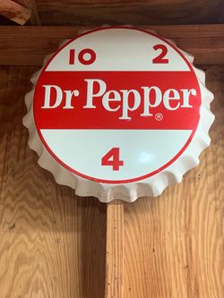 Dr Pepper vintage bottle cap sign