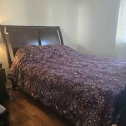 Queen Size Bed with Headboard 