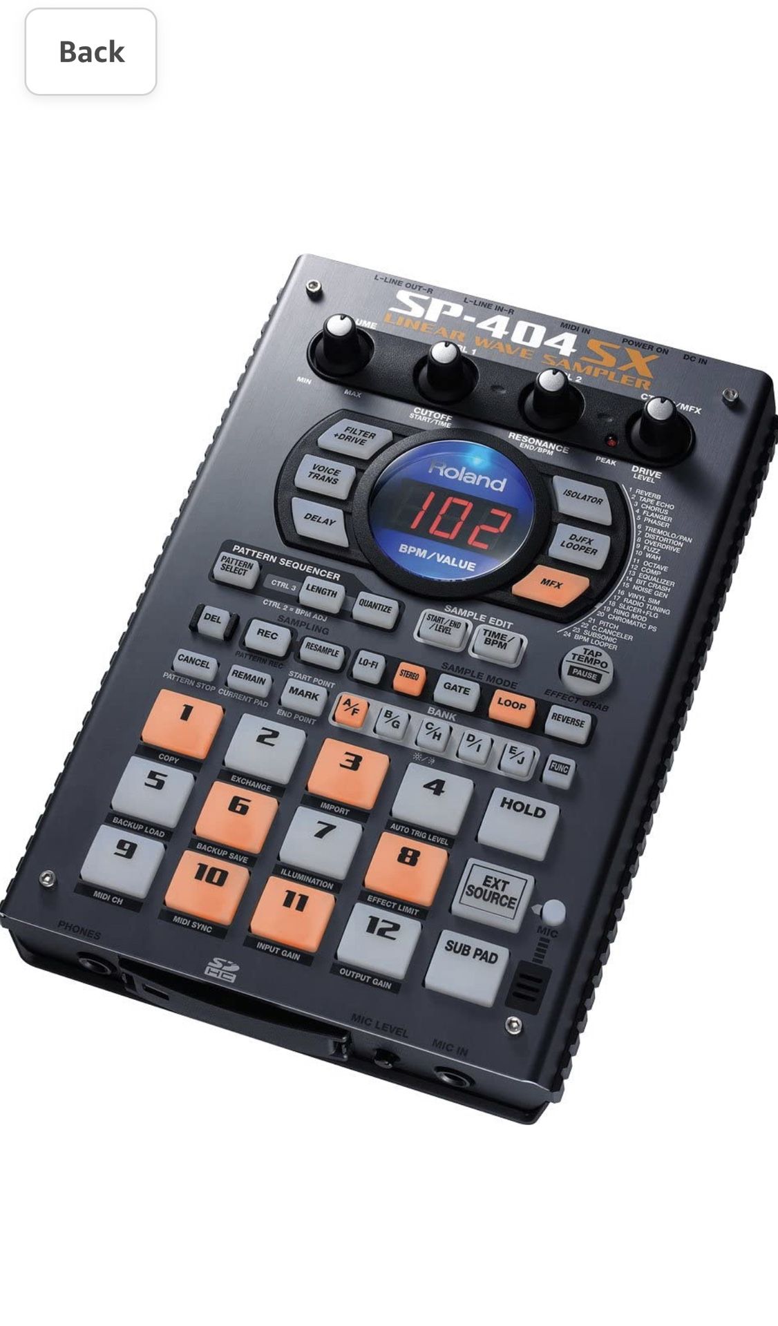 New In Box Roland SP-404SX Linear Wave Sampler
