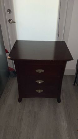 Dark wood brown desk drawer