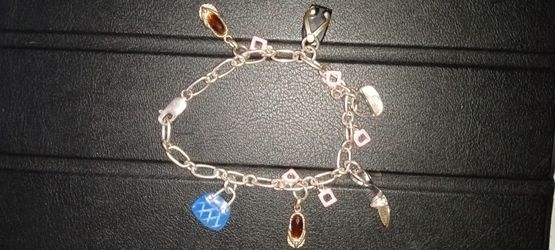 925 silver bracelet with charms 